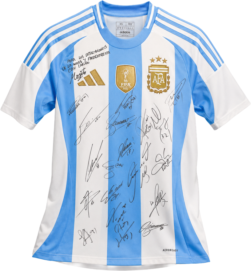 Camiseta oficial de la Selección Argentina firmada